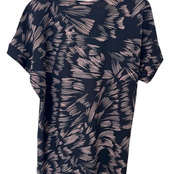 CAbi Black and Brown Brushstroke Short Sleeve Tee Medium - Picture 5 of 5